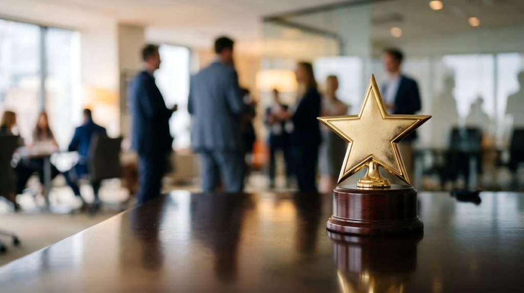 Award recognition photo