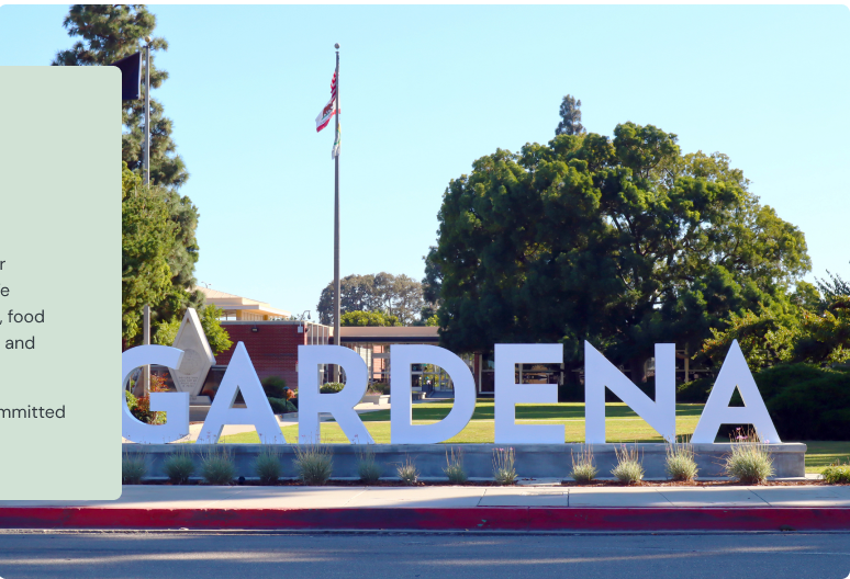 Gardena, California welcome sign